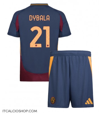 AS Roma Paulo Dybala #21 Terza Maglia Bambino 2024-25 Manica Corta (+ Pantaloni corti)